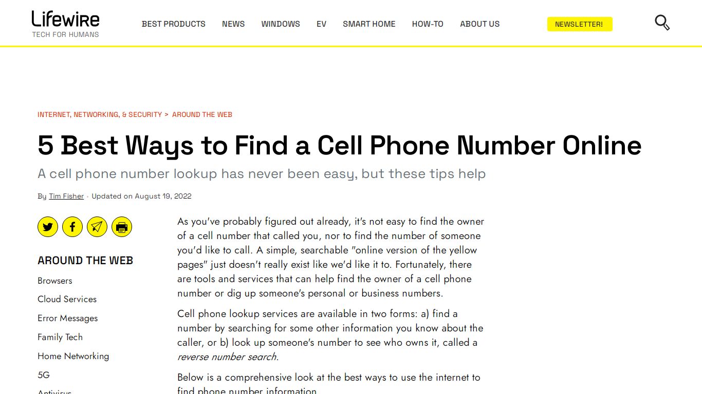 5 Best Ways to Find a Cell Phone Number Online - Lifewire